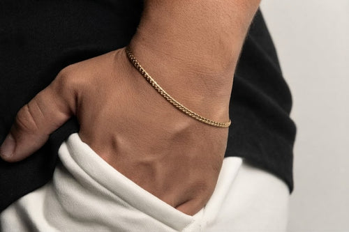 Pulsera Grabada Para Hombre 3MM-17 CM